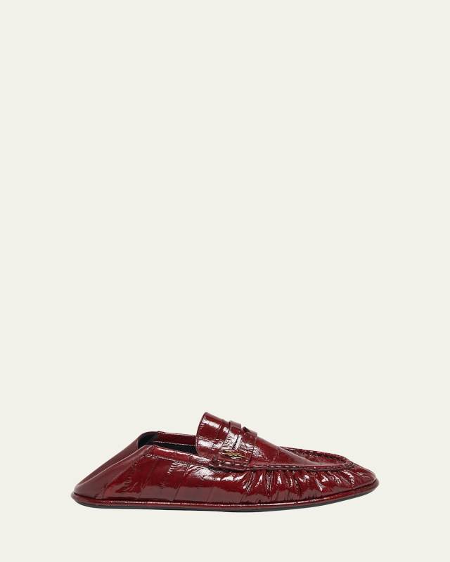 Croco YSL Convertible Penny Loafers